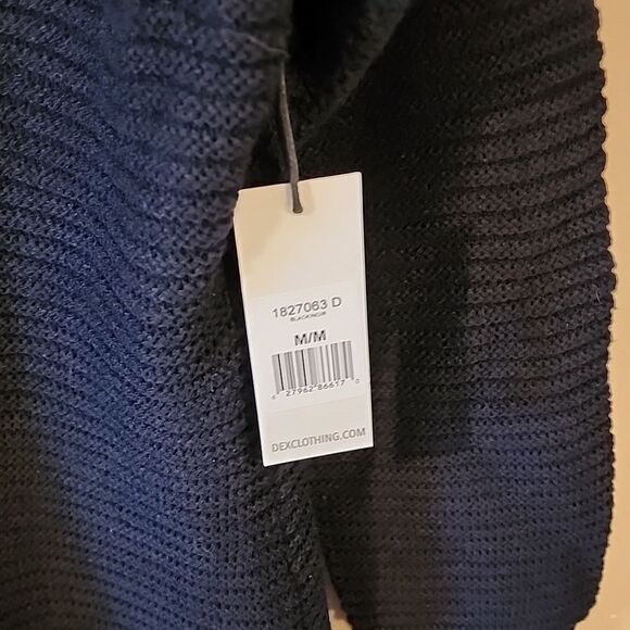 Beautiful ribbed fitted sweater dress 👗 😍 Black medium NWT - Picture 4 of 5